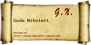 Goda Nikolett névjegykártya