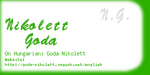 nikolett goda business card